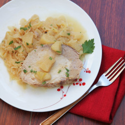 Pork Loin with Sauerkraut and Apples