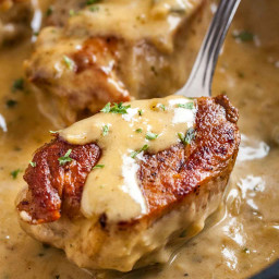 Pork Medallions with Blue Cheese Sauce