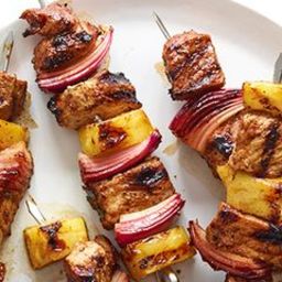 Pork, Pineapple, and Red Onion Kebabs