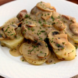 Instant Pot Pork Shoulder Steaks w/Potatoes & Gravy