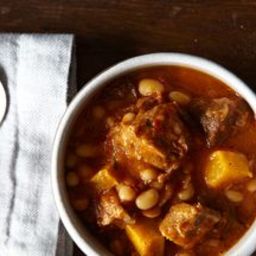 Pork Stew with White Beans and Butternut Squash