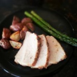 Pork Tenderloin, seared and steam roasted