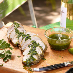 Pork Tenderloin with Garlic-Herb Sauce