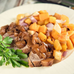 Pork Tenderloin With Pears And Roasted Butternut Squash Recipe