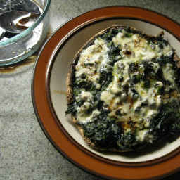 Portabellas Stuffed With Spinach and Blue Cheese