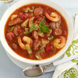 Portuguese Shrimp and Sausage Soup