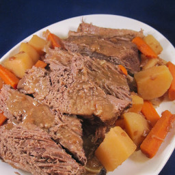 Pot Roast with Carrots and Potatoes in the Crock Pot