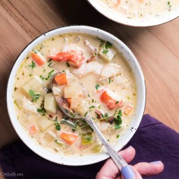 Potato, Bacon and Lobster Chowder 