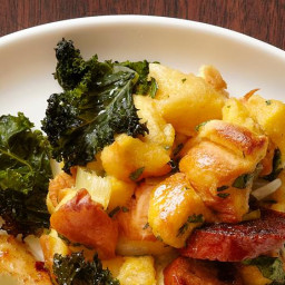 Potato Bread-Kale Stuffing With Andouille Sausage
