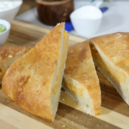 Potato cheddar “pierogi” bread