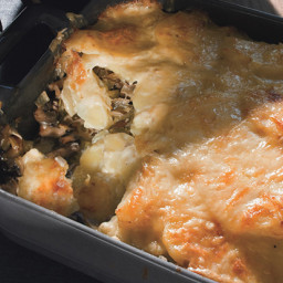 Potato Gratin with Mushrooms and Gruyère