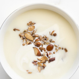 Potato-Leek Soup with Toasted Nuts and Seeds