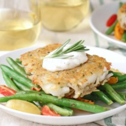 Potato-Rosemary-Crusted Fish Fillets