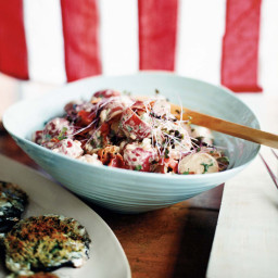 Potato Salad with Bacon and Barbecue Sauce
