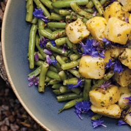 Potato Salad with Green Beans and Salsa Verde