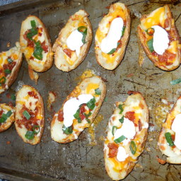 Potato Skins with Cheese and Bacon