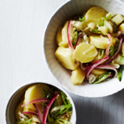 Potato, Snap Pea and Pickle Salad