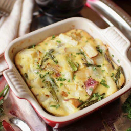 Potato and Asparagus Crustless Quiche Recipe for One