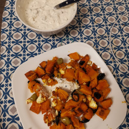 Potimarrons rôtis - sauce yaourt grec