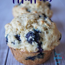 POWER Muffins: Blueberry+Oatmeal+