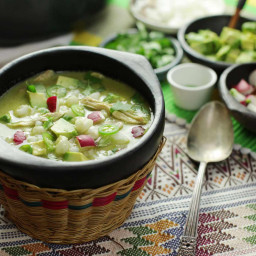 Pozole Verde de Pollo (Green Mexican Hominy and Chicken Soup) Recipe