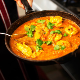Prawns in spicy Kerala-style sauce