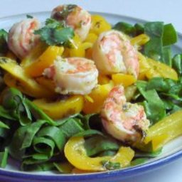 Prawns with Cilantro-Ginger-Lime Butter