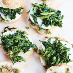 Pressed Broccoli Rabe and Mozzarella Sandwiches