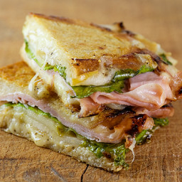 Pressed Pear, Ham and Cheese Sandwiches