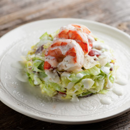Pressed Wedge Salad with Shrimp