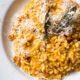 Pressure Cooker Butternut Squash Risotto With Frizzled Sage and Brown Butte