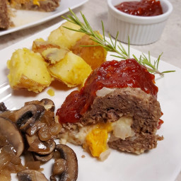 Pressure Cooker Cheeseburger Meatloaf and Rosemary Potatoes