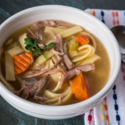 Pressure Cooker Day-After-Thanksgiving Turkey Carcass Soup
