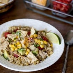 Pressure Cooker Green Chile Chicken and Rice