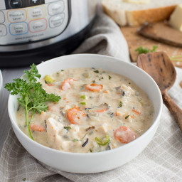 Pressure Cooker / Instant Pot Creamy Chicken and Wild Rice Soup