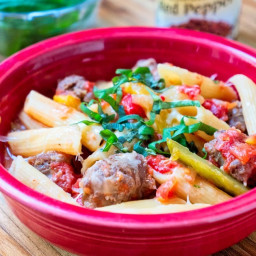 Pressure Cooker Penne with Sausage and Peppers