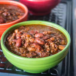 Pressure Cooker Quick Chili with Canned Beans