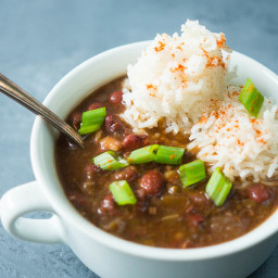 Pressure Cooker Vegetarian Red Beans and Rice