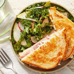 Prosciutto & Fontina Grilled Cheese with Kale Salad