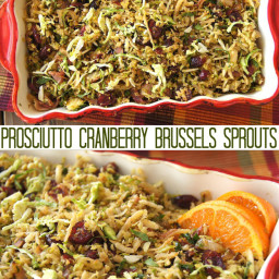 Prosciutto Cranberry Brussels Sprouts Recipe