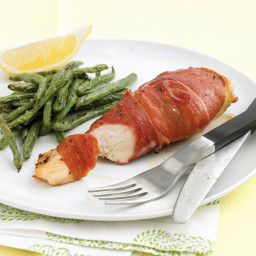 Prosciutto-Wrapped Chicken Breast with Roasted Green Beans