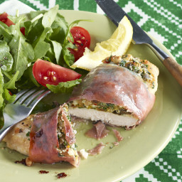 Prosciutto-Wrapped Chicken Cutlets with Sweet & Salty Stuffing