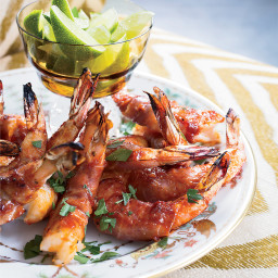 Prosciutto-Wrapped Shrimp with Bourbon Barbecue Sauce
