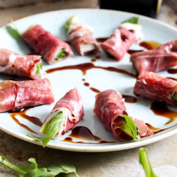 Proscuitto, Pear, and Arugula Rolls