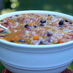 Protein Packed Black Bean and Lentil Soup Recipe