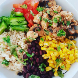 Protein packed chicken burrito bowl