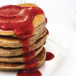 Protein Pancakes with Berry Coulis