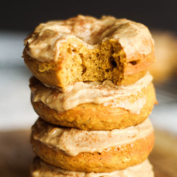 Protein Pumpkin Donuts with Cashew Frosting