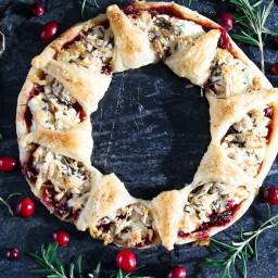 Puff Pastry Christmas Wreath Appetizer