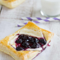 Puff Pastry Danish with Blueberries and Cream Cheese